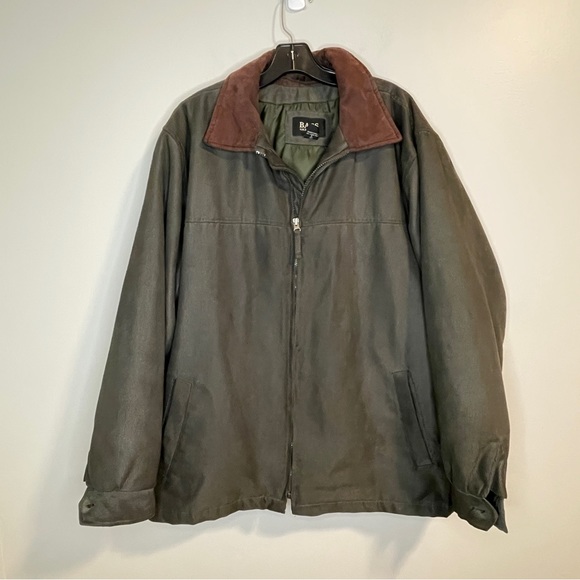 Bass Men’s Zip Up Barn Jacket Coat Olive Green Size L - Picture 1 of 7